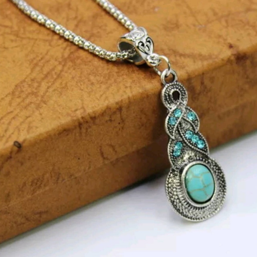 Boho Turquoise Waterdrop Necklace